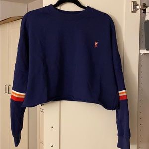 PE Nation navy cropped sweatshirt